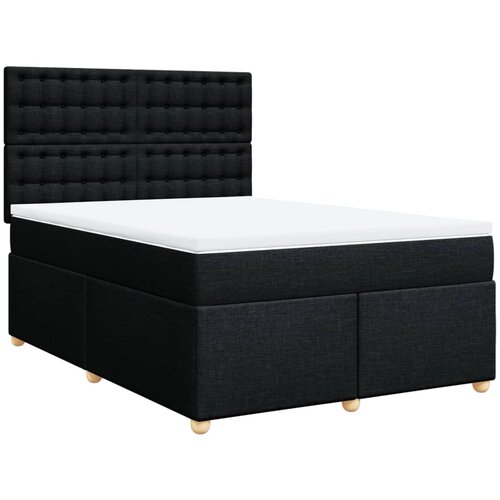 Maison Chic Box spring posteljni - Vzmetna postelja z vzmetnico črn 140x190 cm blago SL24101, (21879816) Cene