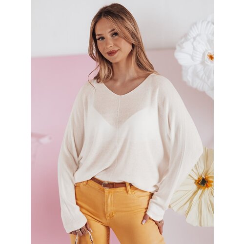 DStreet Sweter damskie one size oversize NORVAN ecru Slike