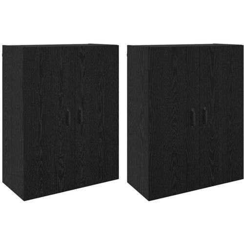 vidaXL Omara za steno 2 pcs Črna Orehovina 69,5 x 34 x 90 cm, (5000107691) Cene