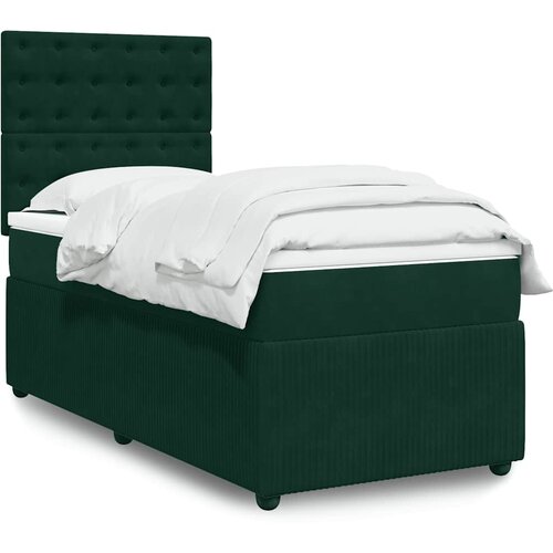  Box spring krevet s madracem tamnozeleni 100x200 cm bar&scaron;unasti Cijene