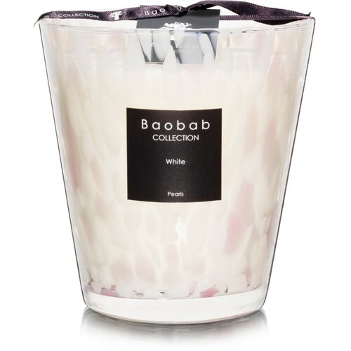 Baobab Pearls White di&amp;scaron;eča sveča 16 cm Slike