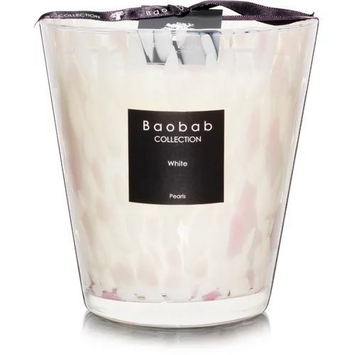Baobab Pearls White dišeča sveča 16 cm