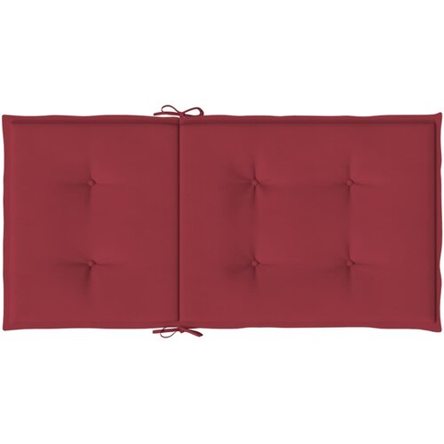  Jastuci za vrtne stolice 2 kom boja vina 100x50x3 cm od tkanine Slike