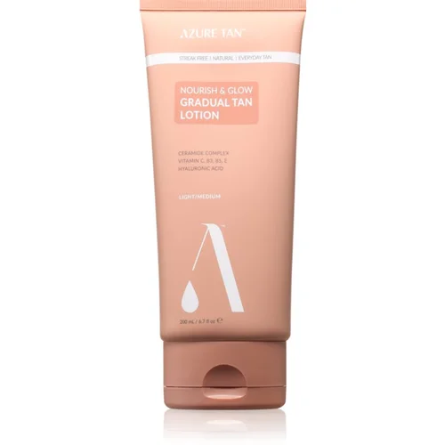 Azure Tan Nourish & Glow samoporjavitvena krema za telo odtenek Light/Medium 200 ml