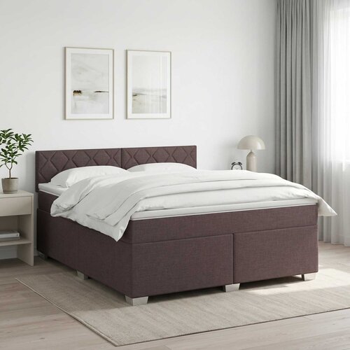  Boxspring krevet s madracem Tamno smeđa 160 x 200 cm Tkanina Cene