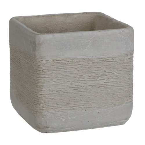 X Okrasni cvetlični lonec Kane (15,5 x 15,5 x 15 cm, imitacija cementa, svetlo siva) Slike