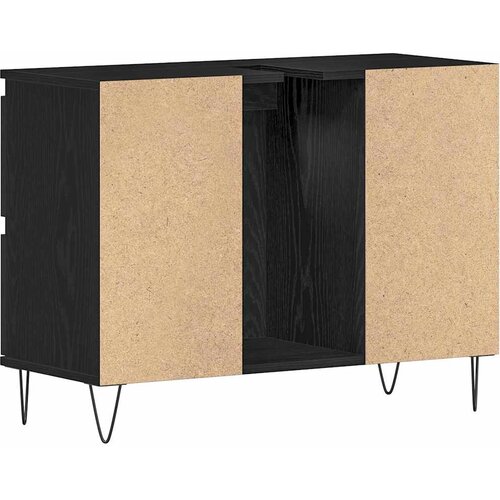  Kupaonski ormarić za sudoper Crni hrast 80 x 33 x 60 cm Slike