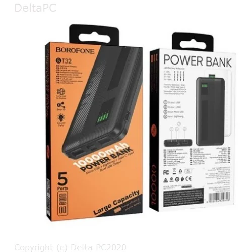 Power bank 10000 mAh Borofone BT32 crni