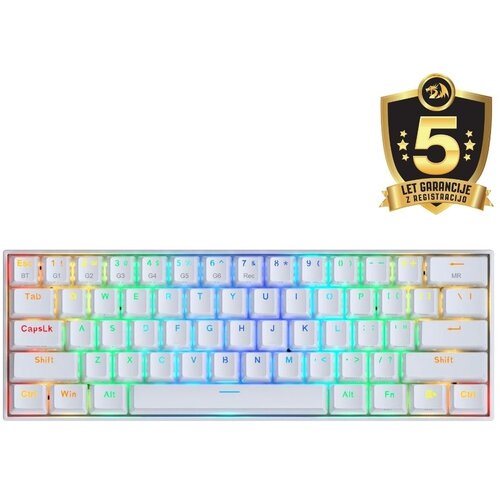 Redragon Draconic Pro K530 RGB brezžična mehanska igralna tipkovnica z rdečimi stikali v beli barvi Cene