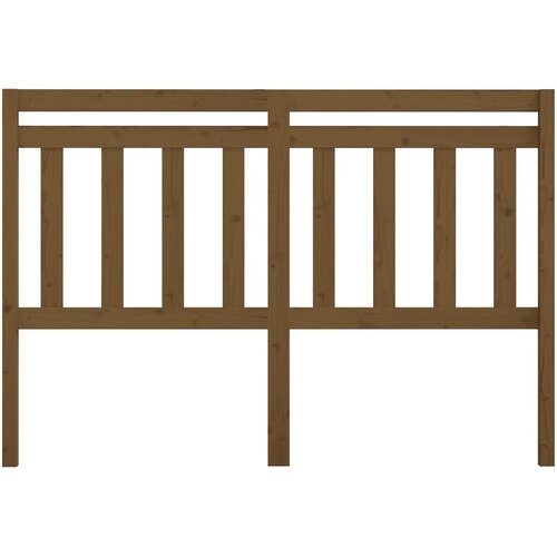  Uzglavlje za krevet boja meda 146 x 4 x 100 cm masivna borovina Slike