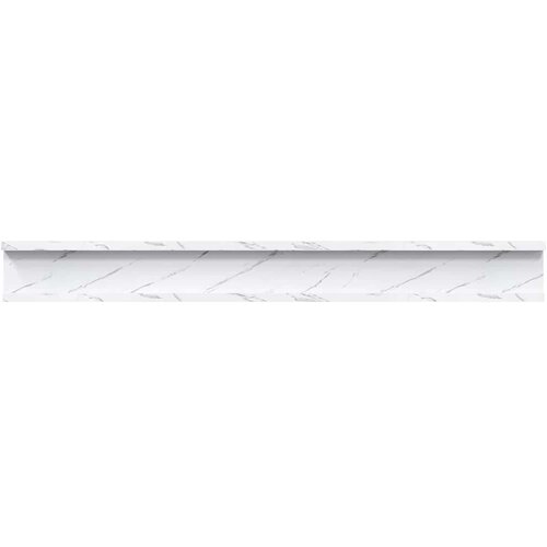  Polica na zidu s policom 2 pcs Bijeli mramor 80 x 9 x 3 cm Slike
