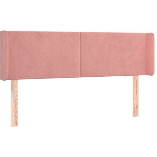Maison Chic posteljno vzglavje - vzglavna omarica - nočna omarica z u&amp;scaron;esi roza 147x16x78/88 cm žamet, (21707975) Slike
