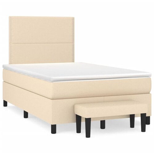  box spring s madracem krem 120 x 190 cm od tkanine Cijene