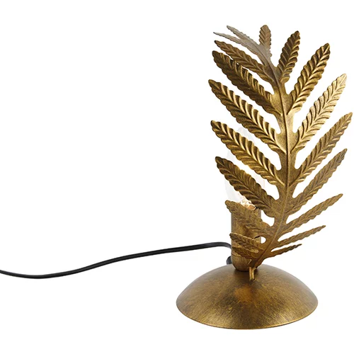 QAZQA Vintage namizna svetilka majhna zlata - Botanica