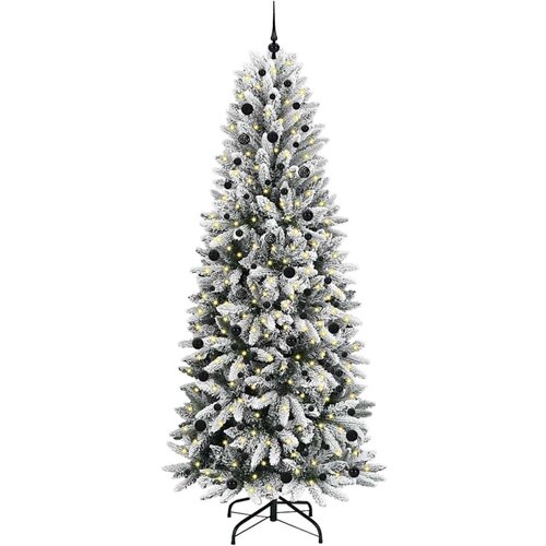 VidaXL Umjetno božićno drvce s stalakom Bijelo 93 x 93 x 240 cm Slike