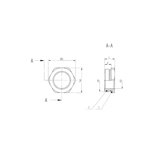  Kabelska uvodnica, reducirni prsten, s O-prstenom M32 M20, mesing naravne boje LappKabel SKINDICHT MR-M 6KT. 32X1,5/20X1,5 25 ko