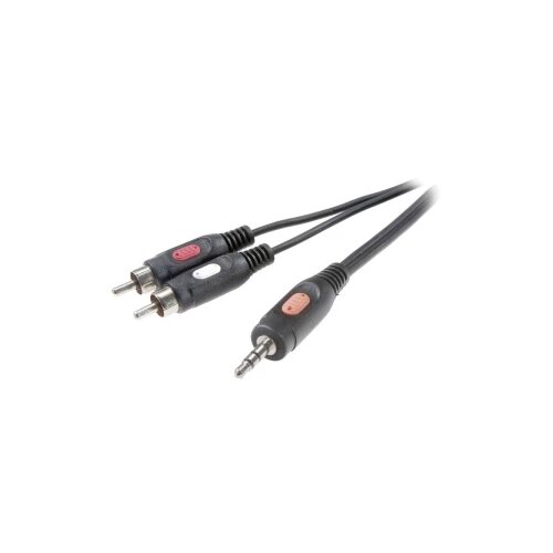 SpeaKa Professional Činč/JACK audio priključni kabel [2x činč utikač - 1x JACK utikač 3.5 mm] 10 m crn Cijene