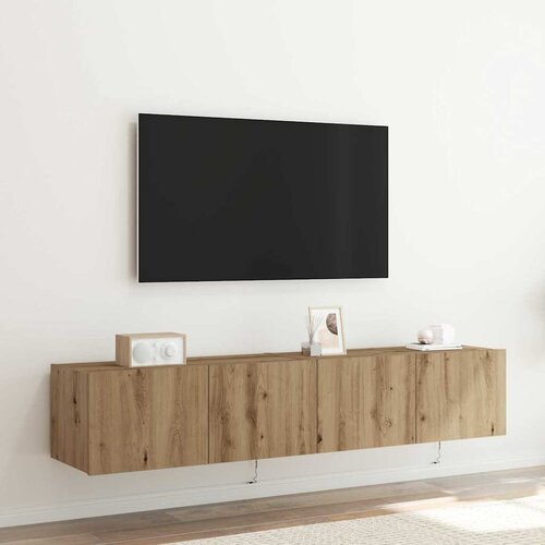 TV zidni ormar Zidne 2 pcs Umjetnički hrast 80 x 35 x 31 cm Cene