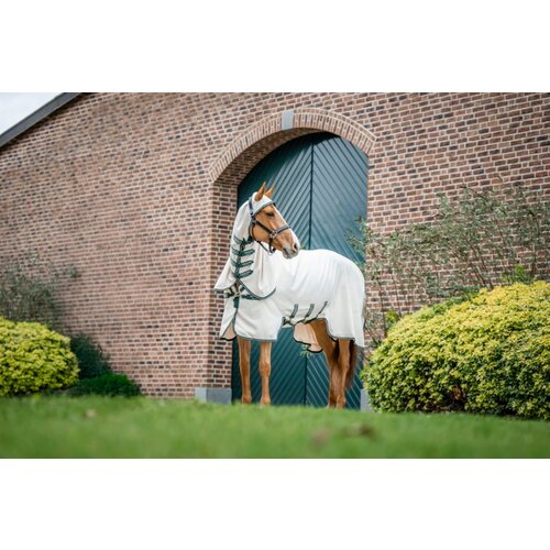 Horseware Ireland Pregrinjalo Rambo Hoody, Chalk / Hunter Green &amp;amp; Silver - 140 cm Slike