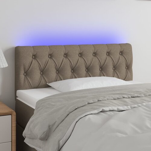 VidaXL LED posteljno vzglavje taupe 100x7x78/88 cm blago Slike