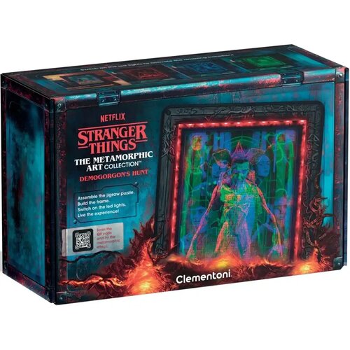 Clementoni Stranger Things: Lov na Demogorgona, 520-delni puzzle z okvirjem in RGB LED osvetlitvijo - Cene