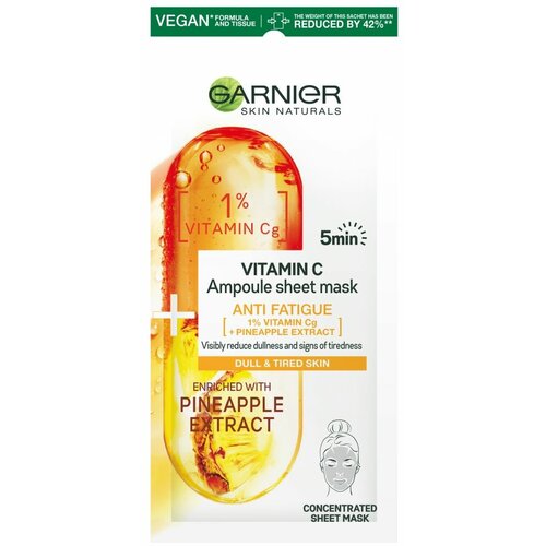 Garnier skin Naturals maska u maramici sa sadržajem ampule vitamin C za umornu kožu 15g M53XGMA Cene