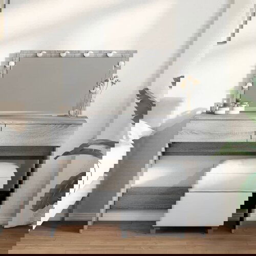 vidaXL Toaletna mizica z ogledalom siva sonoma 100x40x120 cm Cene