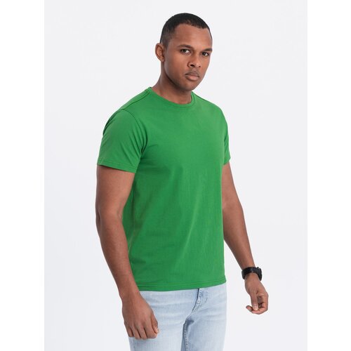 Ombre BASIC men's classic cotton T-shirt - green Slike