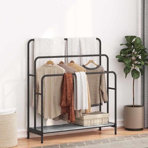 VidaXL Stalak za odjeću s policom Sivi hrast sonoma 90 x 30 x 100.5 cm Slike