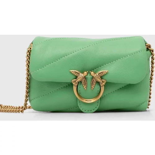 Pinko Kožna torba boja: zelena