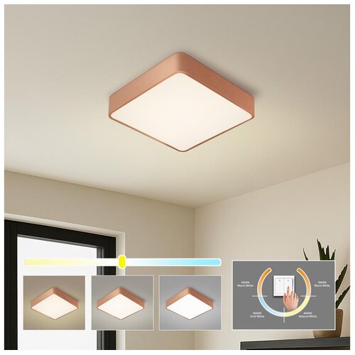 Brilagi LED plafonsko svetlo POOL LED/36W/230V 3000/4000/6000K 40x40 cm, boja bronze Slike