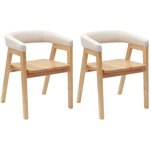  Trpezarijske stolice 2 pcs Prirodna 54 x 57 x 73 cm Slike