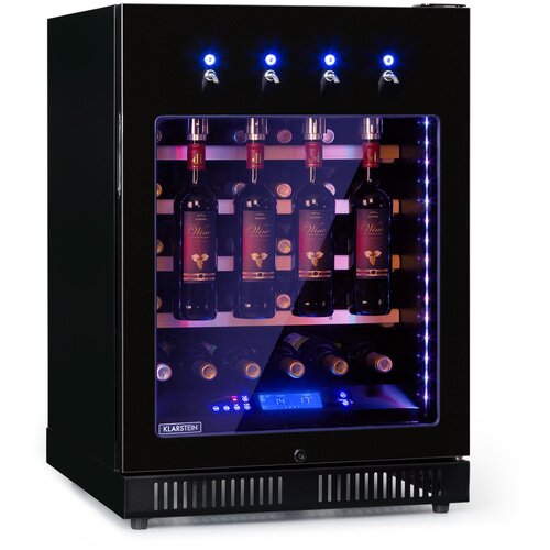 Klarstein First Class 36, hladnjak za vino, 4 dozatora, 36 boca, 5-22°C, crna boja Cijene