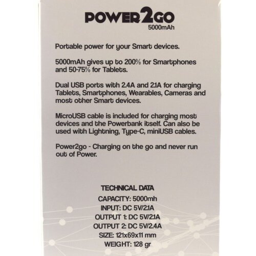KIT Mr. Watts zunanja prenosna baterija powerbank 5000 mAh - črn Slike