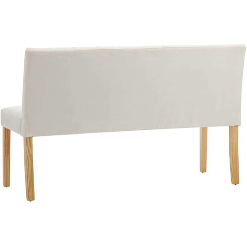 VidaXL klupa od tkanine 140 cm krem Slike