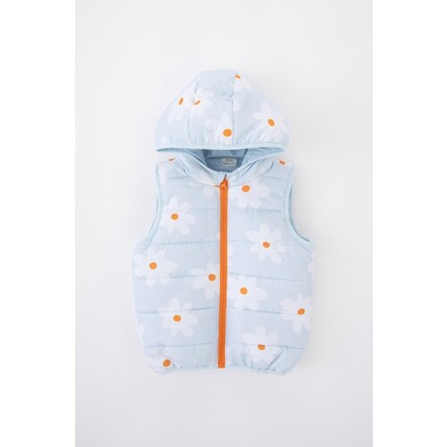 Defacto prsluk za devojčice water repellent hooded patterned inflatable vest Cene