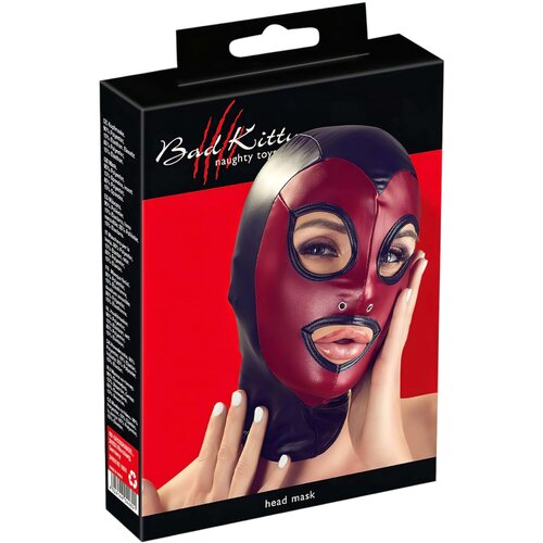 Bad Kitty Head Mask 2493110 Black-Red Cene