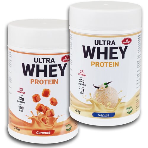 Olympic Ultra Whey Protein, Vanila i Karamela, 750 g, 2 komada Slike