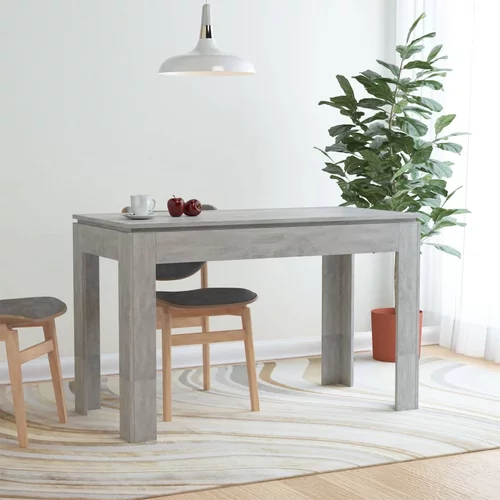  Blagovaonski stol siva boja betona 120 x 60 x 76 cm od iverice