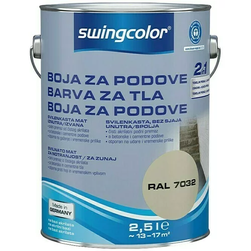 SWINGCOLOR Boja za pod (Šljunčano sive boje, 2,5 l)