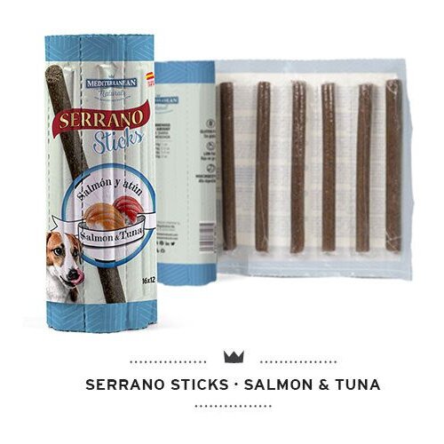 Mediterranean Natural poslastica za pse Serrano Sticks losos i tuna 192 g Cene