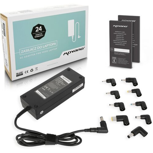 Movano Polnilec za prenosnike, univerzalni, 120W / 15-20V / 10A Slike