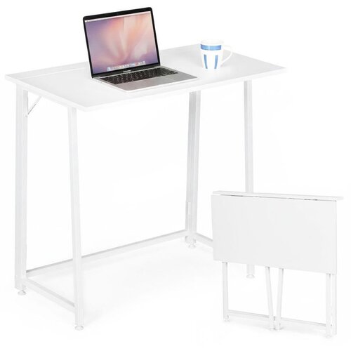 ModernHome sklopivi stol 80 &amp;times; 45 cm za laptop &amp;ndash; bijeli Slike