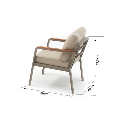 Hanah home Parma Beige Garden Lounge Set Cene