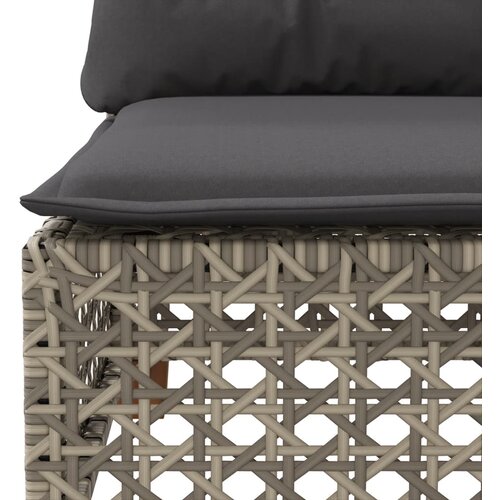  7-dijelni set vrtnih sofa sivi od poliratana Siva 55 x 55 x 36 cm Slike