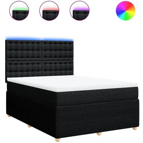 Maison Chic Box spring postelja - Vzmetna postelja z vzmetnico črna 140x200 cm blago SL23590, (21880096) Cene