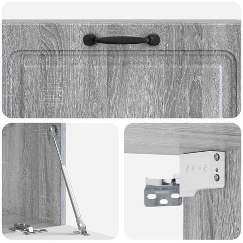 ormar za zid Siva sonoma 98 x 31 x 30 cm Konstruirano drvo Slike