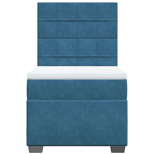 VidaXL Box spring krevet s madracem plavi 90x190 cm bar&amp;scaron;unasti Slike
