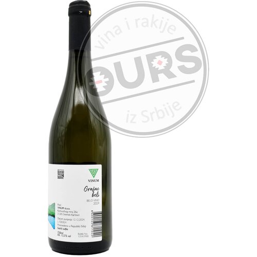 Vinum Gra&amp;scaron;ac Beli 0,75L Slike