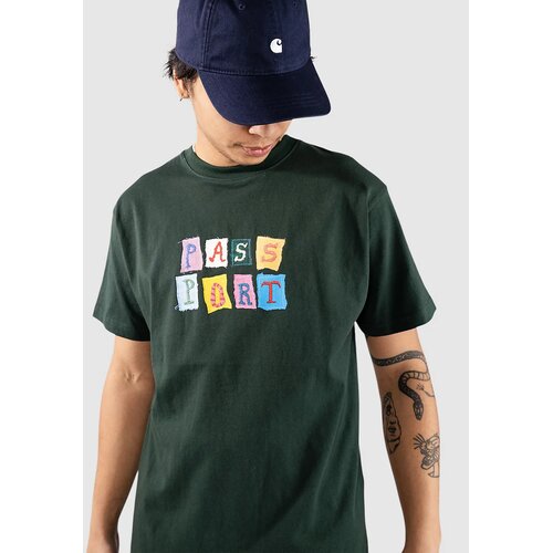Pass Port Patchwork T-shirt forest green Slike